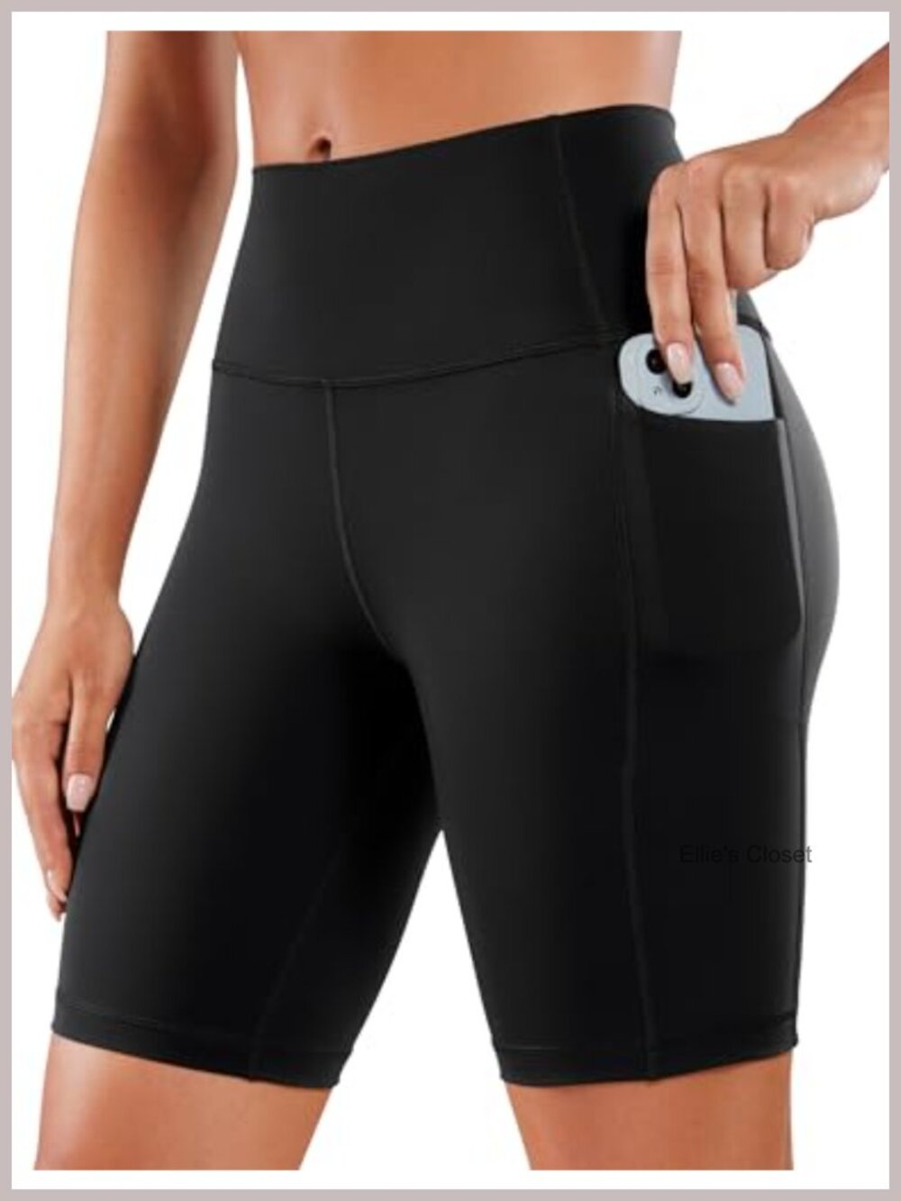 Naked Feeling Biker Shorts 8" with Pockets, High Rise, Decent Compression